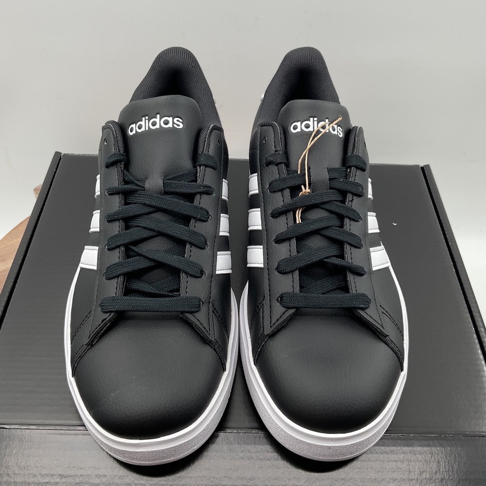 Adidas Grand Court Base 2.0 Core Black White Sneakers GW9196 Womens Size 6